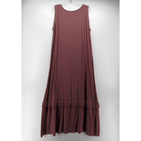 Blue Fish Dress 2 Maxi A-Line Tank Lagenlook Hand Painted Pullover - Picture 6 of 9